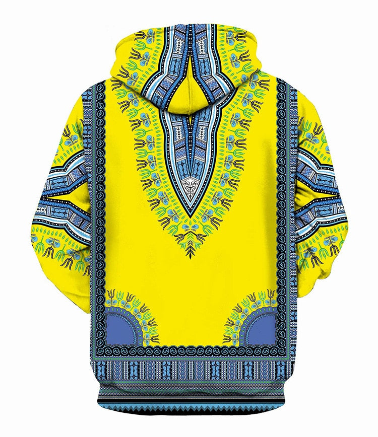 African Clothing Casual Hooded Sweatshirt Men Fashion 3D African Dashiki Print Hoodies Sweatshirts Men Hip Hop Tracksuit - Bekro's ART