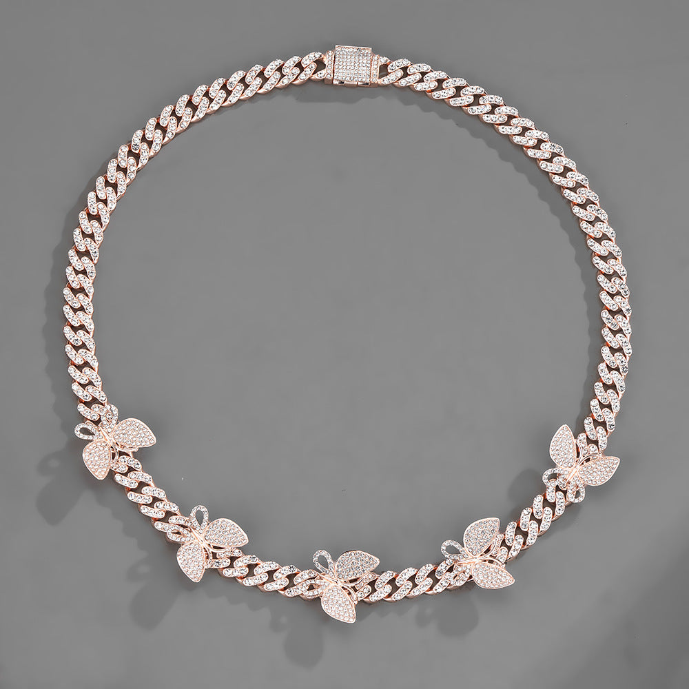 Butterfly Accessories Cuban Chain 15mm Geometric Hip Hop Hiphop Bracelet Anklet Necklace Jewelry - Bekro's ART
