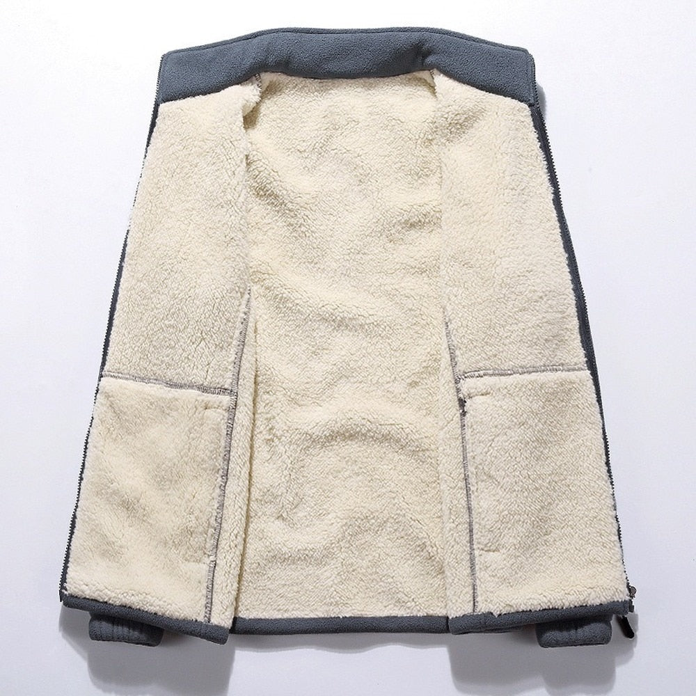 Mens Thick Fleece Jackets Men Outwear Sportswear Wool Liner Warm Jackets Coats Man Thermal Coat Men Winter Coat - Bekro's ART