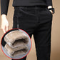 Brand Clothing Winter Men's Warm Corduroy Pants Fashion Thick Fleece Slim Office Cotton Cashmere Trousers Male 28-38 - Bekro's ART