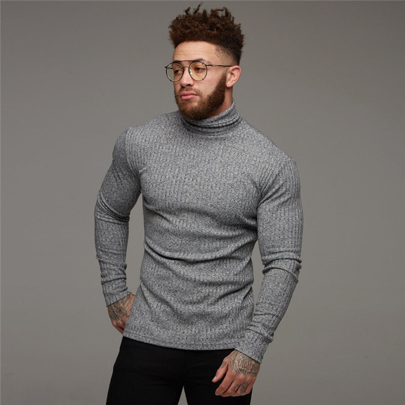 New Fashion Winter Hooded Sweater Men Warm Turtleneck Mens Sweaters Slim Fit Pullover Men Classic Sweter Men Knitwear Pull Homme - Bekro's ART