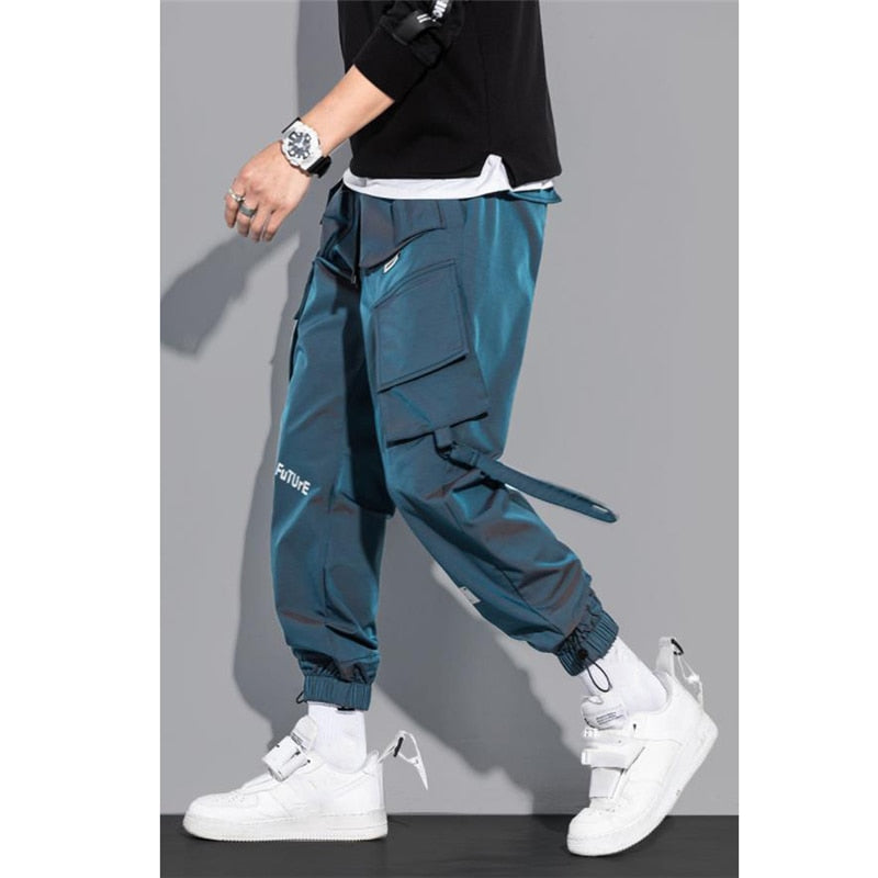 Men's Cargo Pants Fashion Hip Hop Multi-pocket Trousers Trendy Streetwear Solid Sweatpants Pantalones Casuales Para Hombre - Bekro's ART