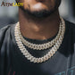 New 19mm Baguette CZ Miami Cuban Chain Heavy Necklace Two Tone Color Iced Out Bling Cubic Zirconia Necklaces Men Hip Hop Jewelry - Bekro's ART