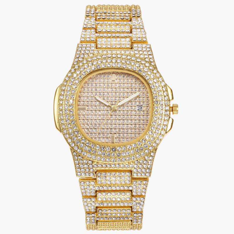 Anztilam High Quality Hip Hop Watch Full of Bling Rhinestone Quartz Watches For Men Rapper Jewelry - Bekro's ART