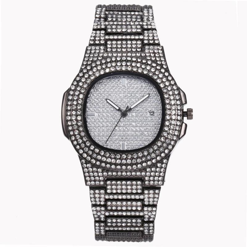 Anztilam High Quality Hip Hop Watch Full of Bling Rhinestone Quartz Watches For Men Rapper Jewelry - Bekro's ART