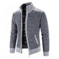 New Men's Sweater Coat Fashion Patchwork Cardigan Men Knitted Sweater Jacket Slim Fit Stand Collar Thick Warm Cardigan Coats Men - Bekro's ART