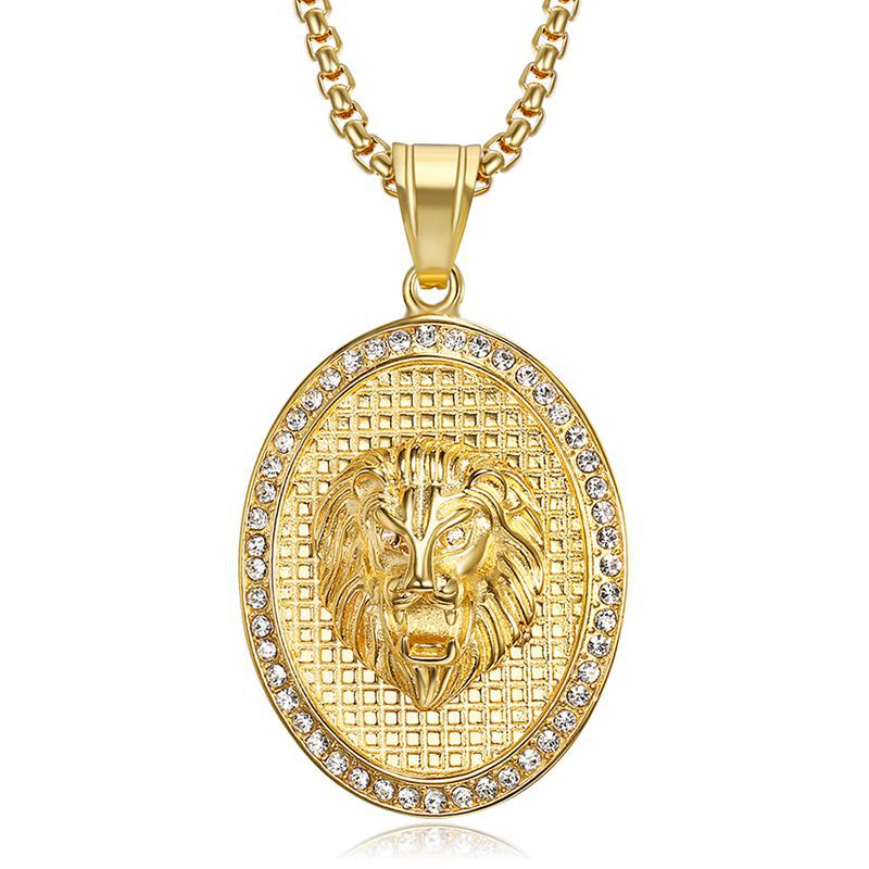 Gun Charms Head Lion Necklace Rock Punk Style Men/Jewelry Gold  Lion Chain Necklace &amp; Pendant T1347 - Bekro's ART