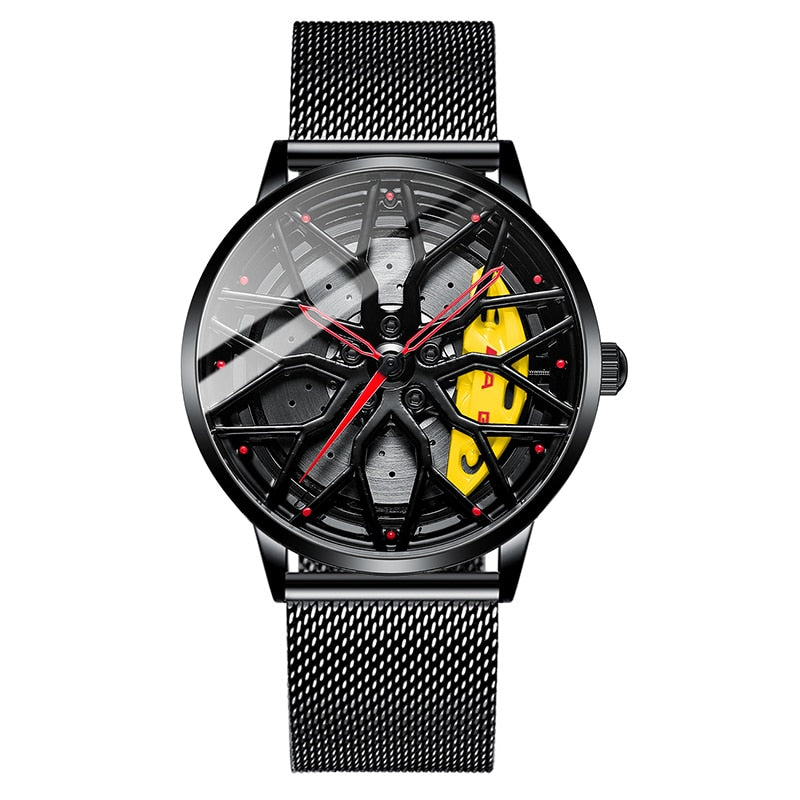 Original Wheel Rim Hub Watches Men Super Car Rim Hub Men Quartz Watch  Waterproof Watches For Car AMG - Bekro's ART