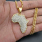 Hip Hop Iced Out African Map Necklaces Pendants Gold Color Chain Jewelry - Bekro's ART