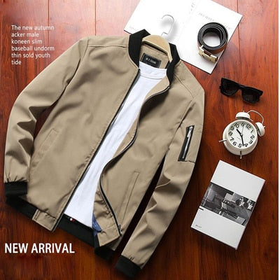 DIMUSI Spring Men's Bomber Zipper Jacket Male Casual Streetwear Hip Hop Slim Fit Pilot Baseball Coats Men Clothing - Bekro's ART