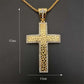 Iced Out CZ Large Big Cross Pendant With Chain Gold Color  Men Necklace Hip Hop Bling Bling Jewelry N1492 - Bekro's ART