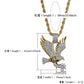 TOPGRILLZ Hip Hop Gold Color Plated Copper Iced Out Micro Paved CZ Eagle Pendant Necklace Men Charm Jewelry Three Style Chains - Bekro's ART