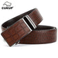 CUKUP Men's Leather Cover Automatic Buckle Metal Belts Quality  Stripes Blue Cow Skin Accessories Belt for Men NCK133 - Bekro's ART