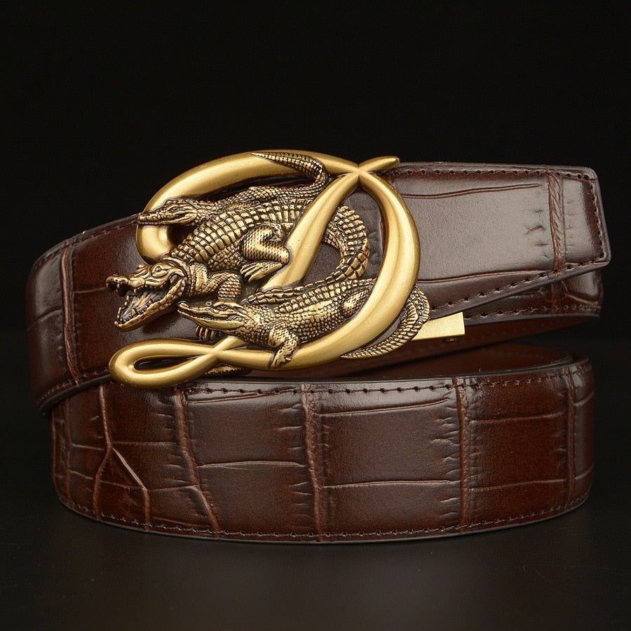 Belt For Men Luxury Strap Automatic Buckle  Genuine Leather Designer High Quality Casual Fashion - Bekro's ART