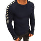 Spring Winter Sweater Men Casual Pullover Men Long Sleeve O-Neck Patchwork Knitted Solid Men Sweaters - Bekro's ART