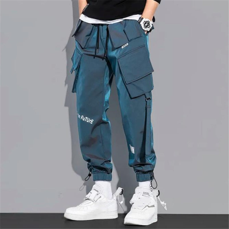 Men's Cargo Pants Fashion Hip Hop Multi-pocket Trousers Trendy Streetwear Solid Sweatpants Pantalones Casuales Para Hombre - Bekro's ART