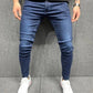 Mens Skinny Blue jeans Popular Scratch Slim Denim Pants Pencil Pants Autumn Street hip-hop denim trousers fashion Men's clothing - Bekro's ART