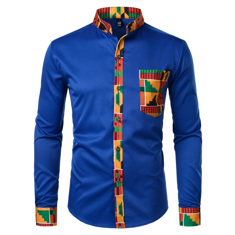 African Men's Outfit, Ankara Men's Attire, Long Sleeve Shirt/Top and Bottom good for Men