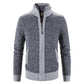 New Men's Sweater Coat Fashion Patchwork Cardigan Men Knitted Sweater Jacket Slim Fit Stand Collar Thick Warm Cardigan Coats Men - Bekro's ART