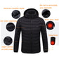 Mens Winter Heated USB Hooded Work Jacket Coats Adjustable Temperature Control Safety Clothing - Bekro's ART