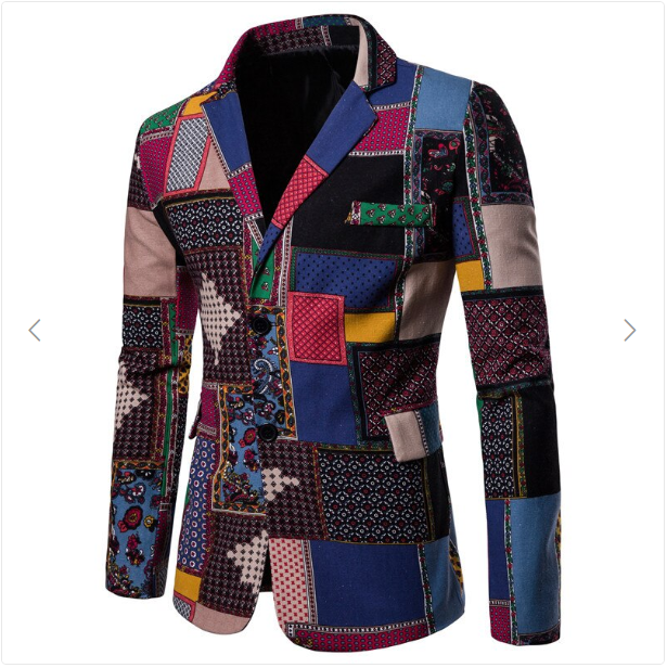 Newest African Style Men's Blazer Linen Casual Printed Jackets for Men Summer Fashion Men Suit Blazers Plus Size Male Coat