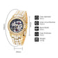 Men's Mechanical Watches Gold Luxury Ice Baguette Wristwatch Skeleton Movement Waterproof Tourbillon Watch For Man - Bekro's ART