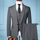 Jacket Vest Pants Retro Gentleman Classic Fashion Plaid Mens Formal Business Slim Suit 3Pces Set Groom Wedding Dress - Bekro's ART
