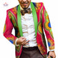 Men African Clothes Print Blazer Jackets Long Sleeve Trendy Mens Ankara Fashions Blazer Slim Fit African Clothes Men WYN184 - Bekro's ART
