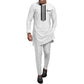 African Men Clothe Dashiki Long Sleeve 2pc Set Traditional For Men Trip Clothing Outfit Set Riche Male Shirt Pants Suits Wedding - Bekro's ART