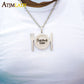 Sparking Bling 5A CZ Everybody Eats Pendant for Men Hip Hop Iced Out Rock Punk Letters Two Tone Gold Plated Necklace Jewelry - Bekro's ART