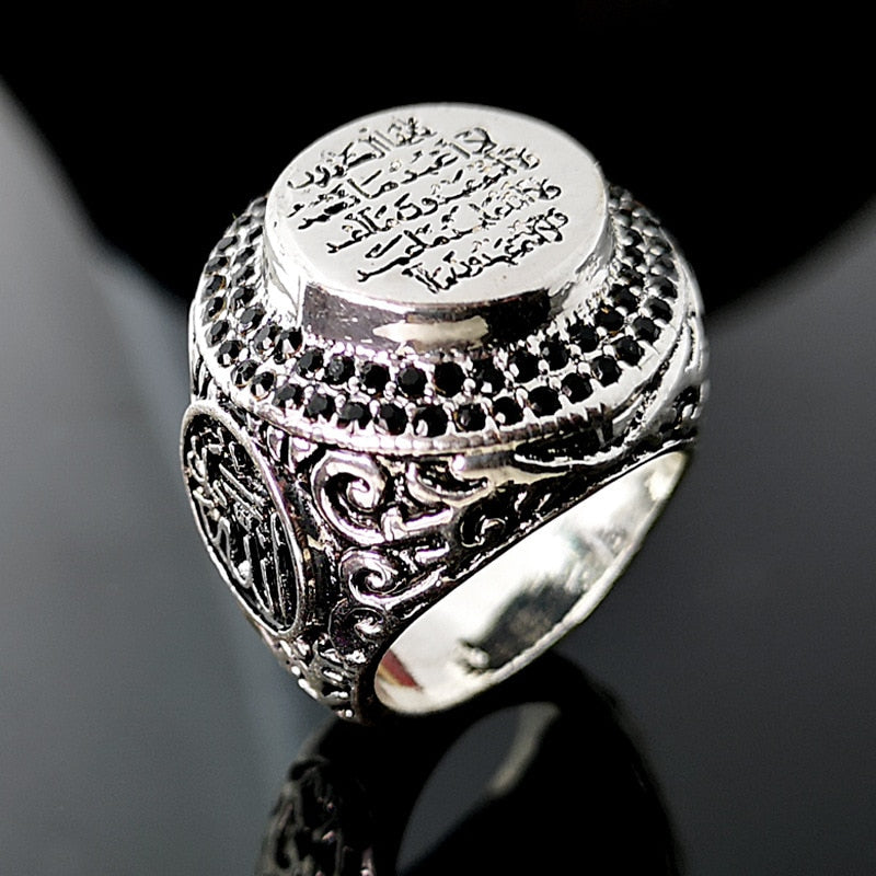 Men's Punk Jewelry Retro Championship Rings Hip Hop   Carved Pattern Knuckle Ring God Cool Masculine Gifts Z4X807 - Bekro's ART