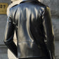 Mauroicardi Spring Autumn Short Fitted Cool Black Faux Leather Biker Jacket Men Zipper Long Sleeve Clothing - Bekro's ART