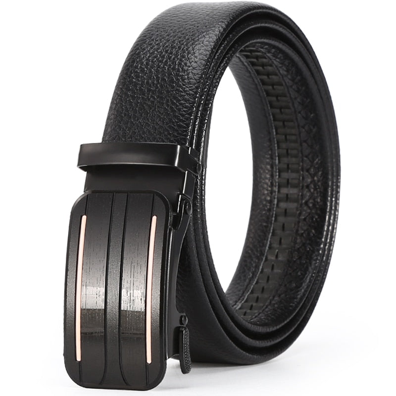 belt for men Brand design Men's belt high quality young pu leather iron automatic buckle trendy pants belt men - Bekro's ART