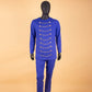 African Men Clothing Zip Blazer and Ankara Pants 2 Piece Set Dashiki Attire Outfits with Chain Bazin Riche A2216033 - Bekro's ART