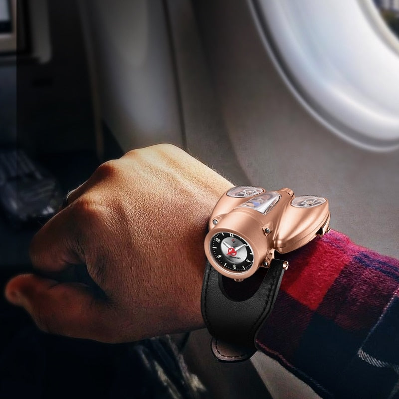 HANBORO  new Brand Luxury Men's watch double movement Automatic Watch Fashion Mechanical Watches waterproof trend Man Watch - Bekro's ART