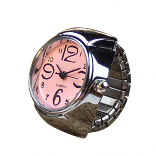 1PCs Vintage Punk Quartz Watch Rings Man Hip Hop Cool Elastic Stretchy Watch Finger Rings Fashion Jewelry - Bekro's ART