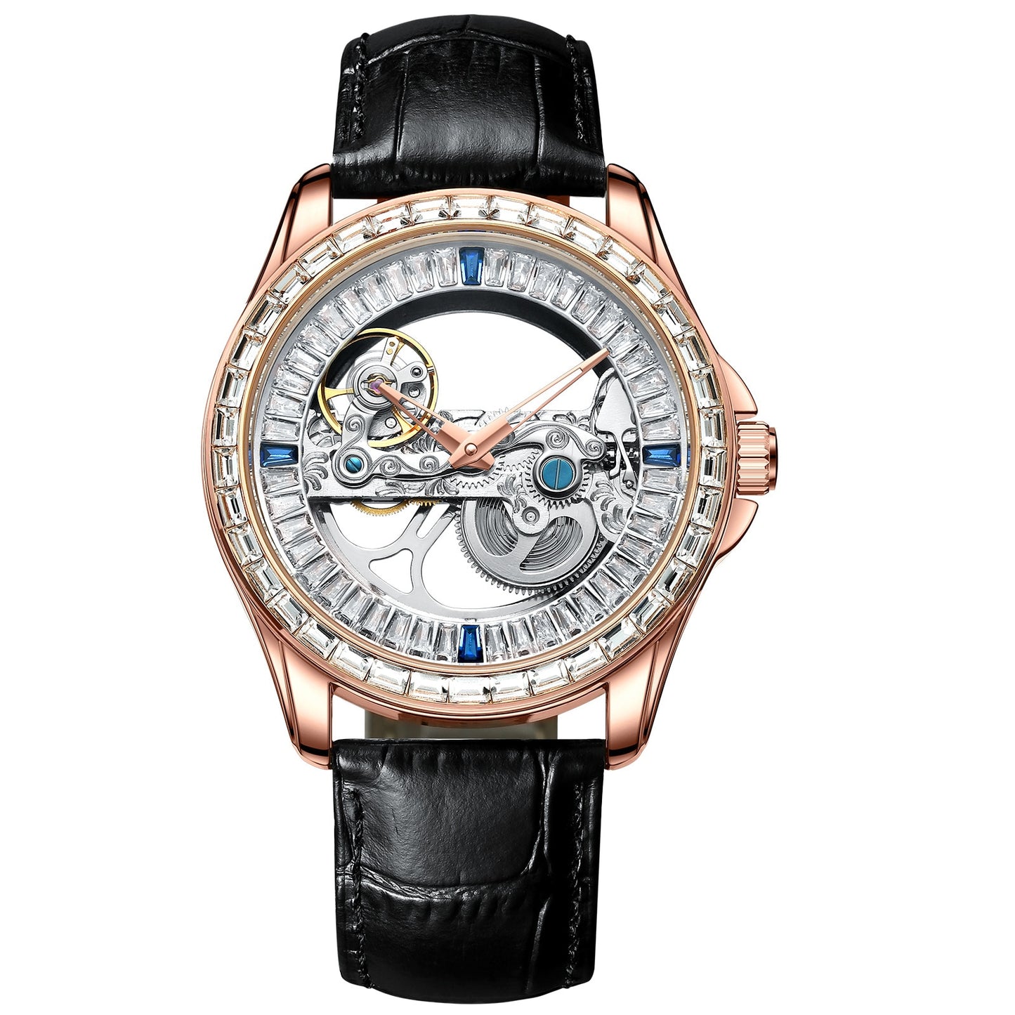 Mens watch top brand Luxury Watch for men hollowed Automatic Mechanical watch color diamond fashion Man watch montre homme - Bekro's ART