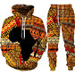 Folk custom 3d Print Hoodies Trousers Suits Men Tracksuit 2pc Sets Long Sleeve Ethnic Style African Danshiki Mens Clothes - Bekro's ART