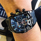 Reef  Tiger/RT Designer Men Sport Watches Tourbillon Blue Dial Analog Display Rubber Strap Luminous Clock RGA3069 - Bekro's ART