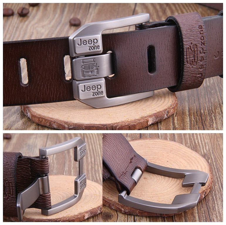 Famous Brand Luxury Designer Belts for Men Vintage Spilt Genuine Leather Pin Buckle Waist Strap Belt for Jeans High Quality - Bekro's ART