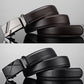 Men Leather Belt Metal Automatic Buckle Brand High Quality Luxury Belts for Men Famous Work Business Black Cowskin PU Strap - Bekro's ART