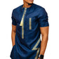 Dashiki T-shirt Men's Summer and Autumn Round Neck Short-sleeved Print African Ethnic Style Casual Men's Shirt - Bekro's ART