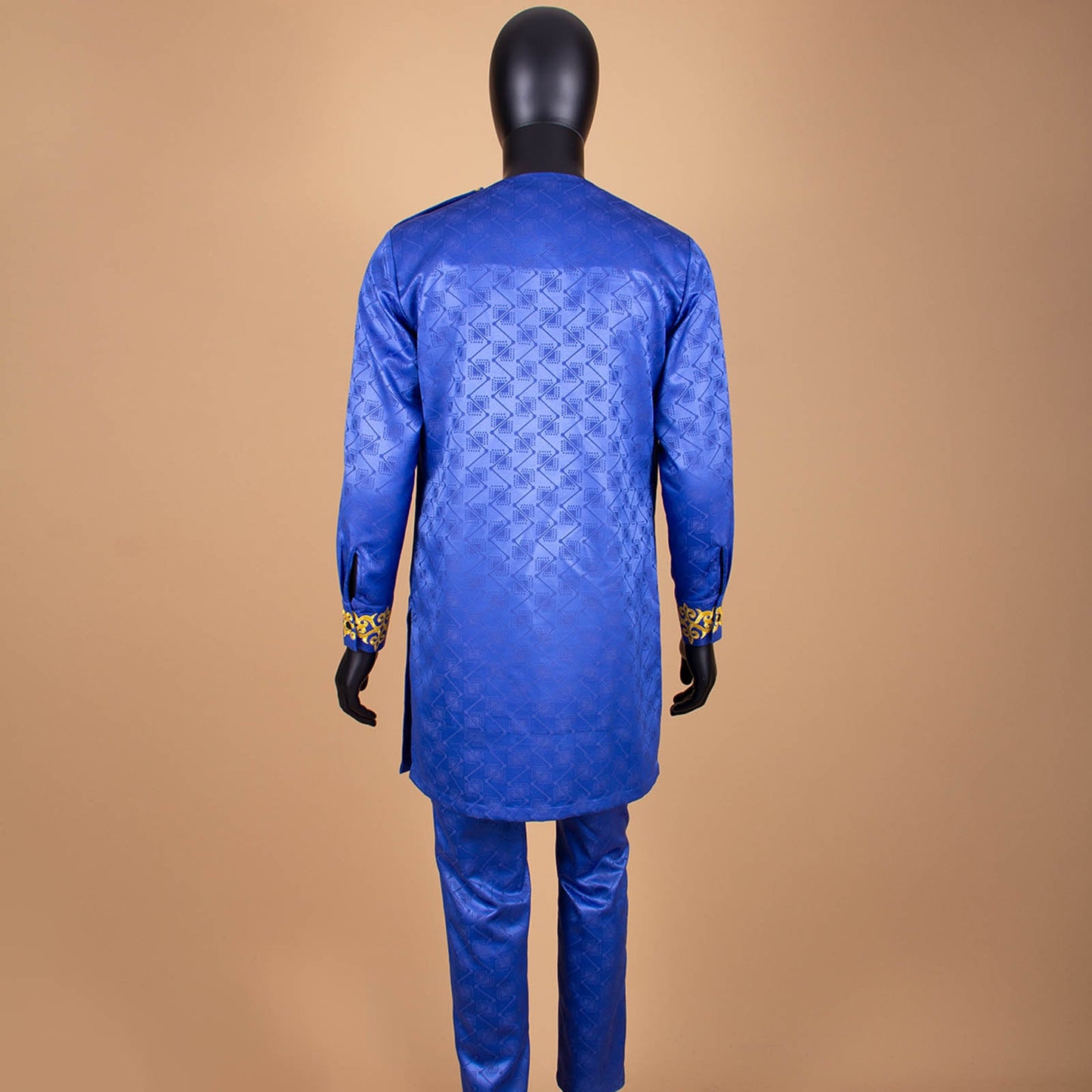 New Fashion African Men's Embroidered Shirt and Trousers 2-piece Set Festival Bazin Riche Wedding Evening Clothes A2216026 - Bekro's ART