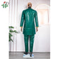 H&D  African Clothes for Men Tradition Clothing Riche Bazin Embroidered 2 Pcs Set shirt Pants Bazin Green suit Wedding Party - Bekro's ART