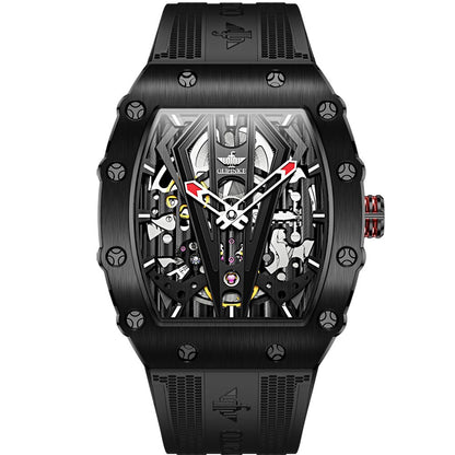 OUPINKE Luxury Men’s Watch Automatic Mechanical Watches Waterproof Silicone Strap Top Brand Wristwatch For Men Relogio Masculino - Bekro's ART