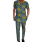 Nigerian Fashion Men's Short Sleeve Tops+Trousers African Wax Colorful Print Male Pant Suits Wedding Party Garment - Bekro's ART