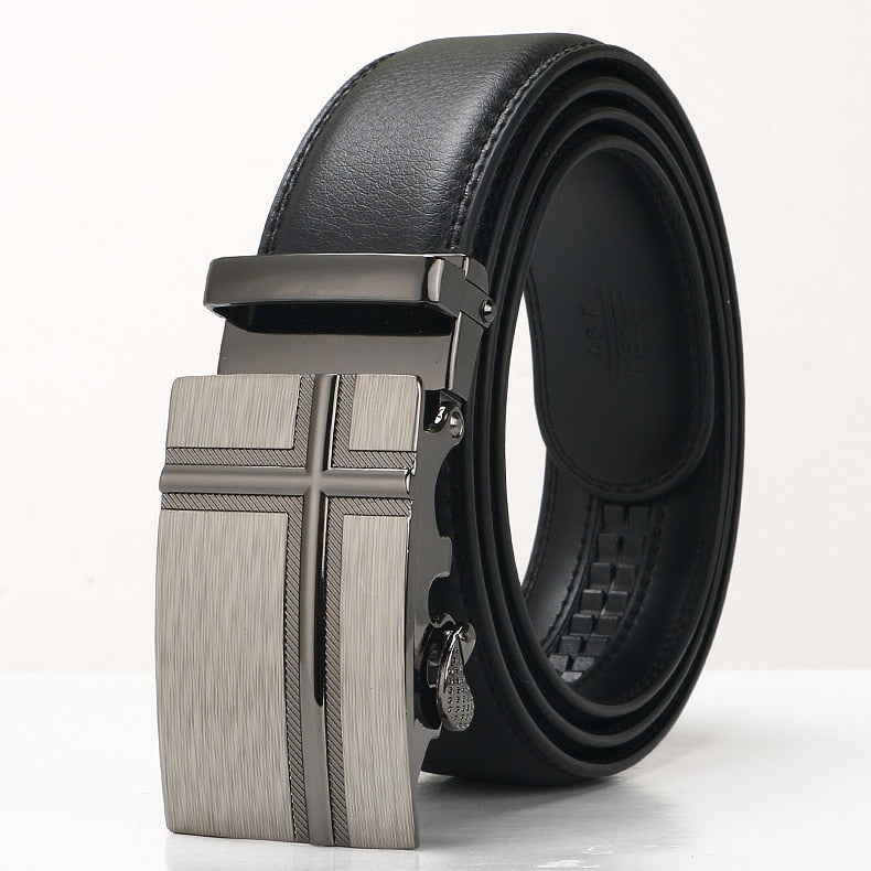 New Men's  Belt Automatic Buckle Belt and Young Business Fashion Leisure Middle Aged Belt  Designer Belt Men - Bekro's ART