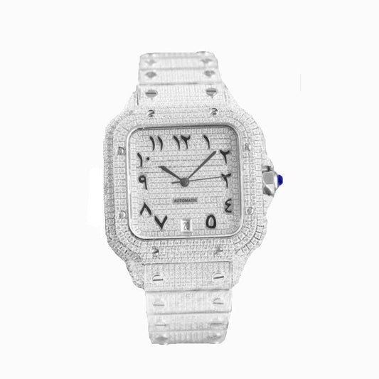 Luxury Brand Santos Limited Edition Men Full Diamonds Mechanical Watches Waterproof Automatic Ladies Wristwatches - Bekro's ART
