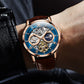 OLEVS Original Automatic Men's Luxury Watch Mechanical Self-Winding Skeleton Top Brand Watches Moon Phase Waterproof Wristwatch - Bekro's ART