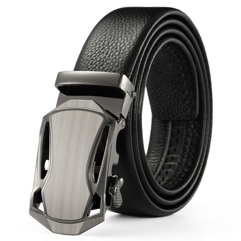 Belts for Men Automatic Male Work Business Casual Luxury Men Belts Metal pu Leather Designer Famous Brand Jeans Strap ZDP001 - Bekro's ART